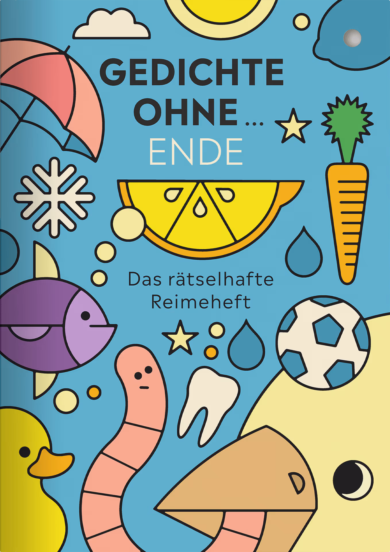 Mockup der Magazin-Titelseite „GEDICHTE OHNE ... ENDE”